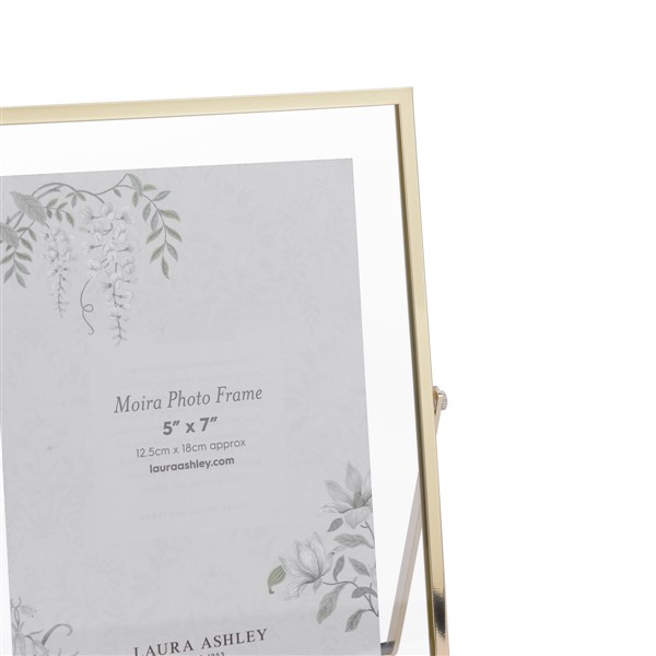 (image for) Moira Photo Frame Polished Gold and Glass 5" x 7"